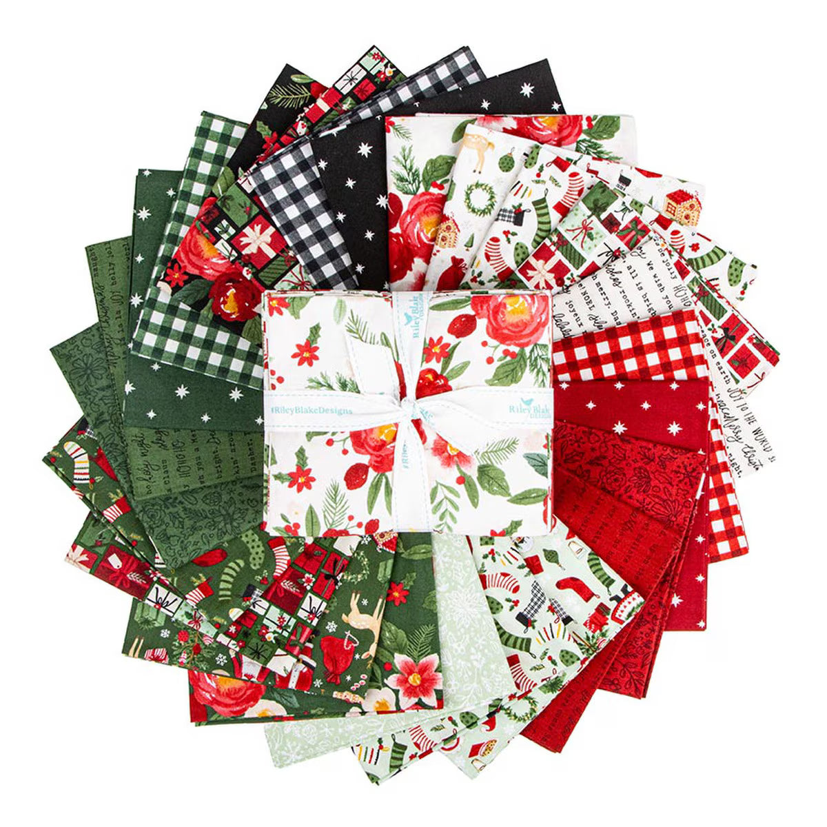 Charming Christmas Fat Quarter Bundle by Kelsey Carlson - Riley Blake