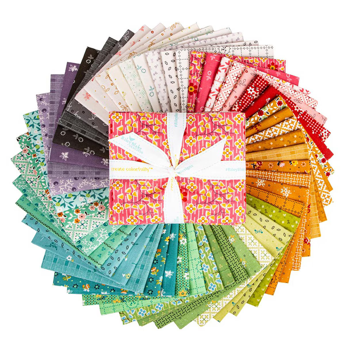 Gentler Times Fat Quarter Bundle by Lori Holt - Riley Blake Designs (51 Pieces)